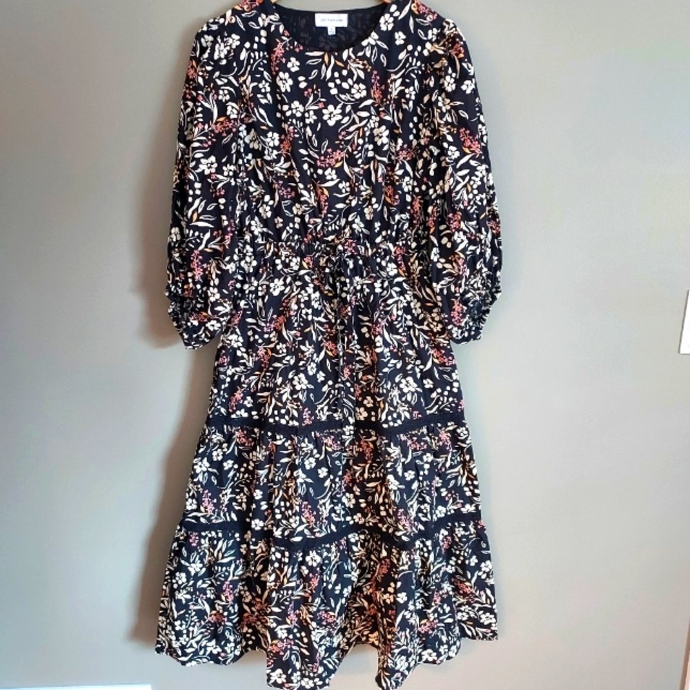 Lost + Wander Floral Tiered Dress Size Medium